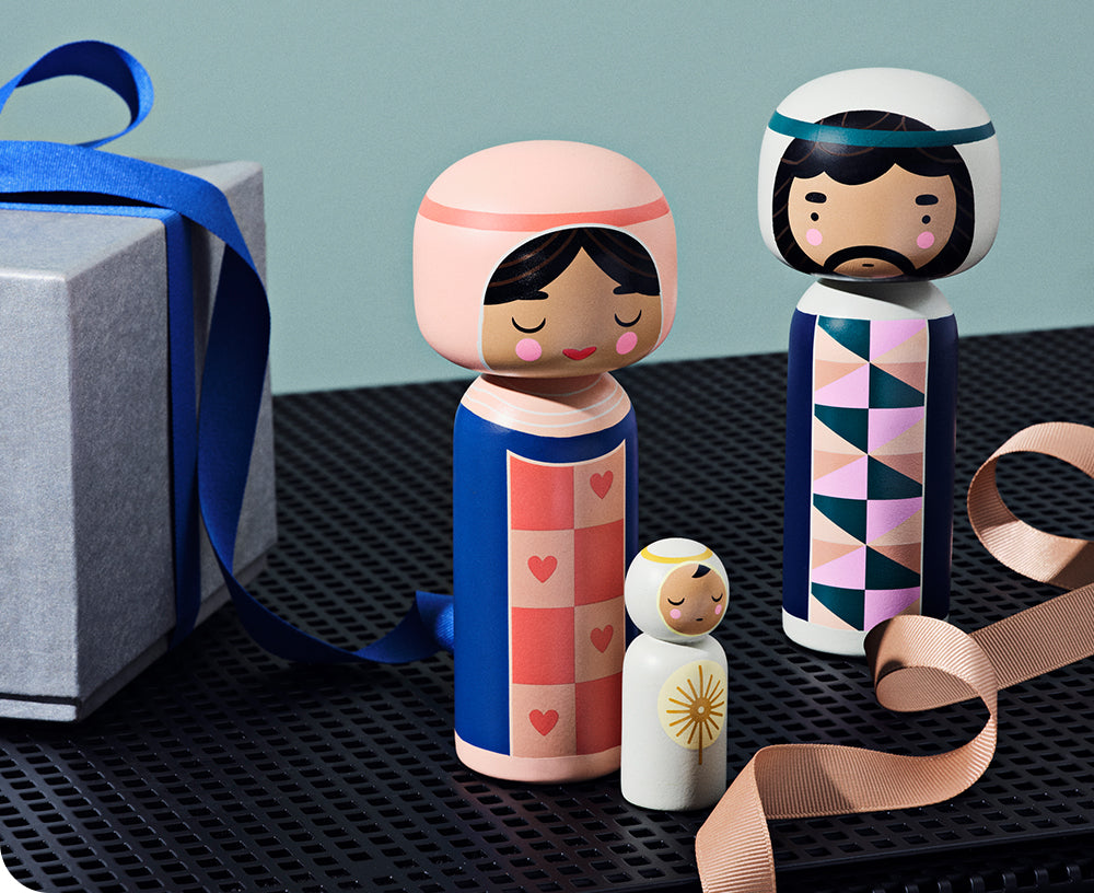 Nativity Kokeshi Doll Set by Sketch.inc for Lucie Kaas