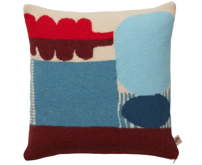 Koyo Pillow in Blue and Red by Donna Wilson