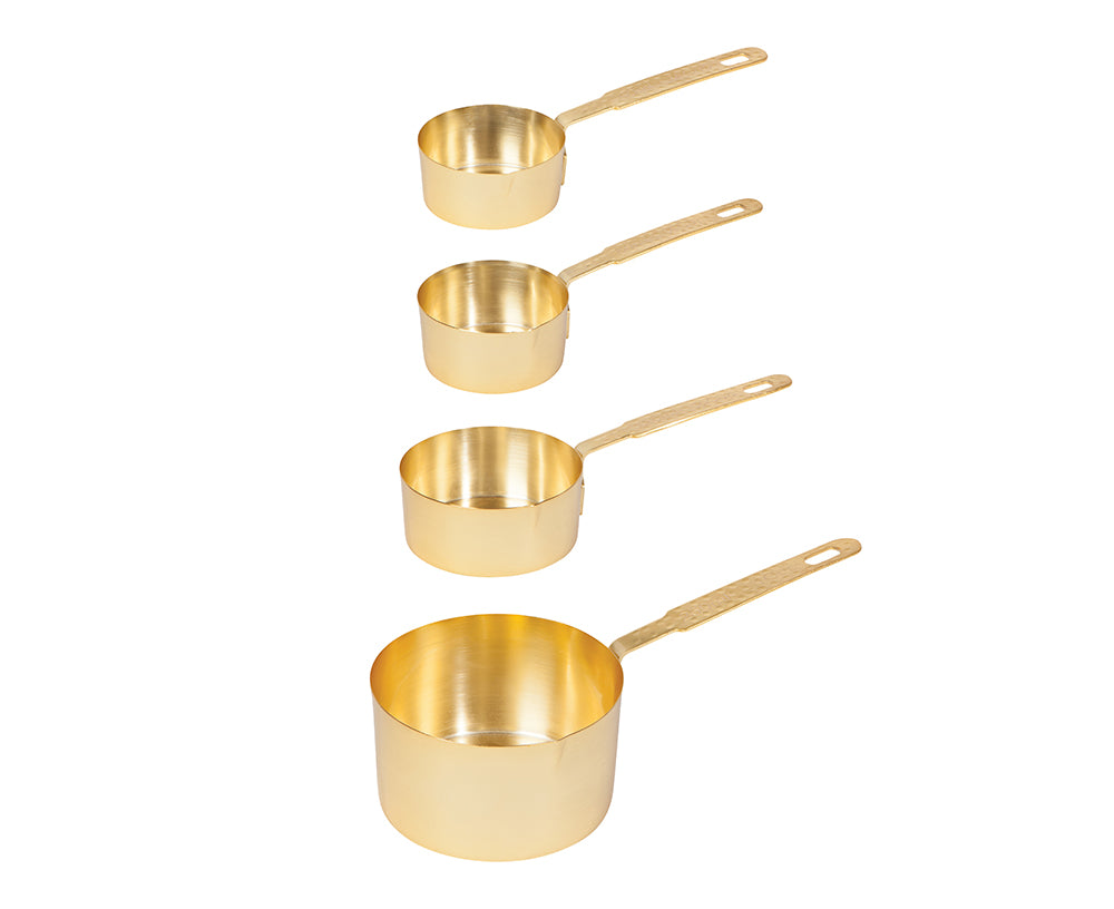 Measuring Cups in Hammered Gold by Danica Heirloom
