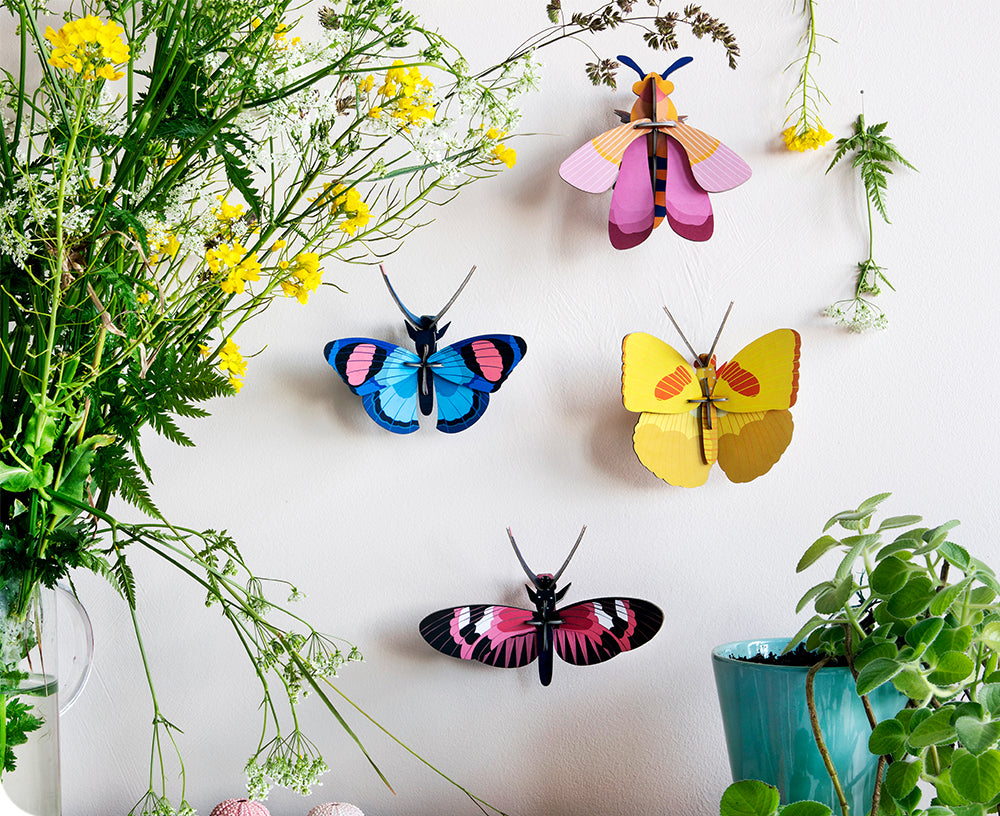 Mini Pink Bee Wall Sculpture Set by Studio Roof