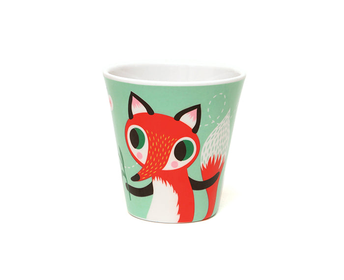 Mint Fox Melamine Cup by Petit Monkey
