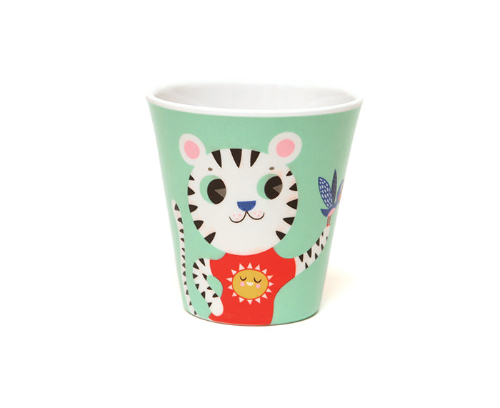 Mint Lion Melamine Cup by Petit Monkey