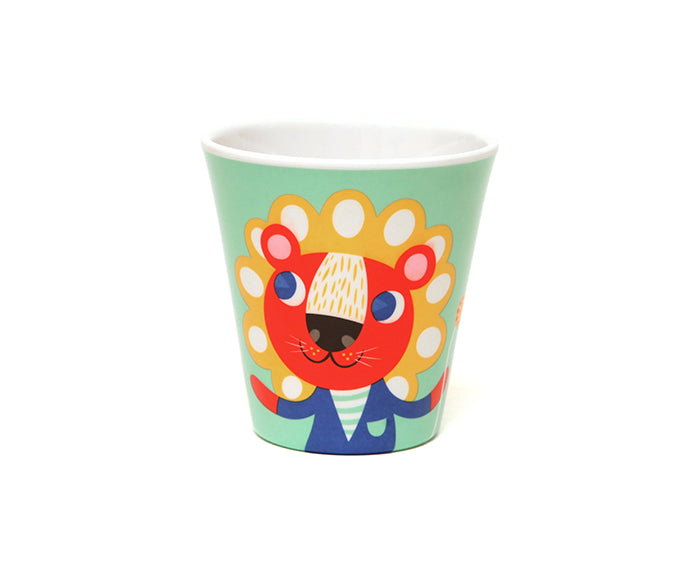 Mint Lion Melamine Cup by Petit Monkey