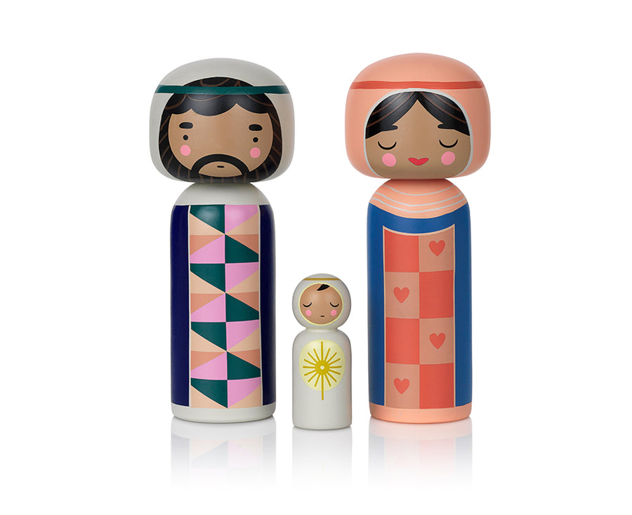 Nativity Kokeshi Doll Set by Sketch.inc for Lucie Kaas