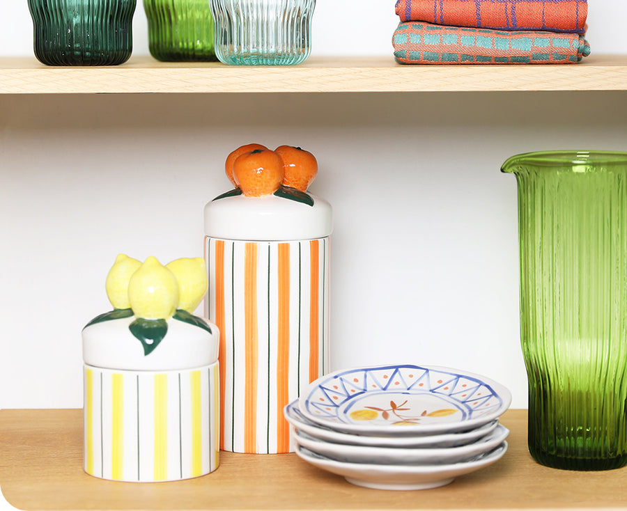 Orange Large Ceramic Jar by &Klevering