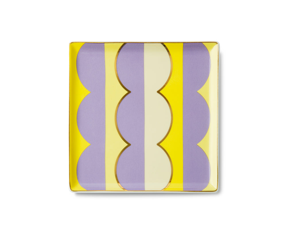 Riviera Wave Hold-All Tray in Lilac and Yellow by Octaevo