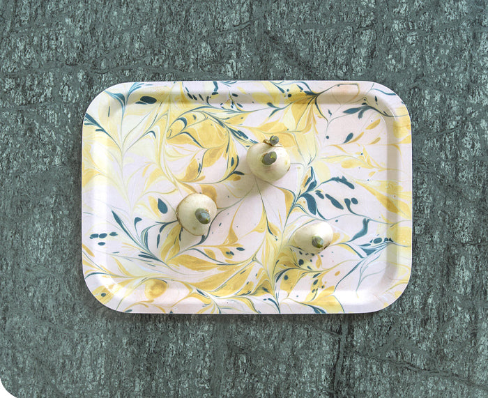 Yellow Swirl Small Tray by Studio Formata