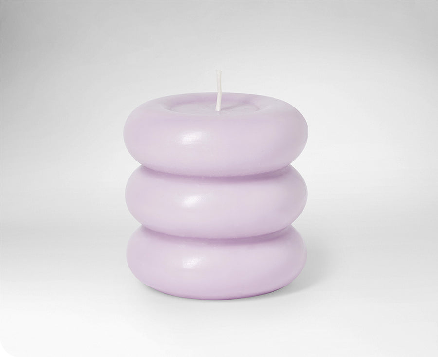 Templo Candle Sculpture in Pale Lilac by Octaevo
