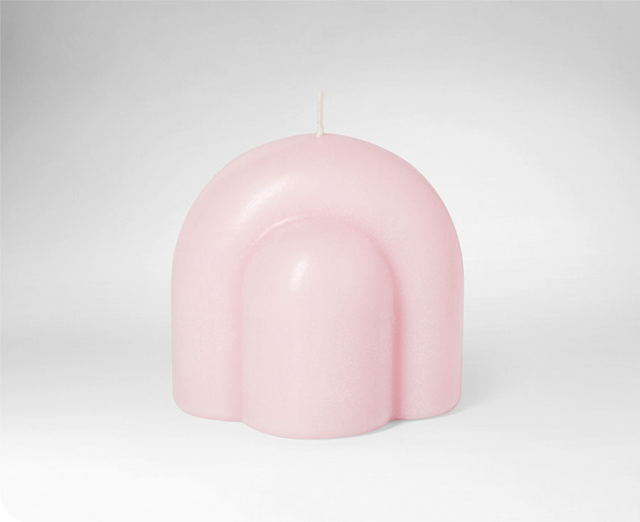 Templo Candle Sculpture in Pale Rose by Octaevo