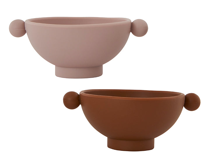 Tiny Inka Set of Bowls in Rose and Caramel by Oyoy Living Design