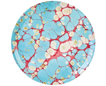 Turquoise Dreams Round Tray by Studio Formata