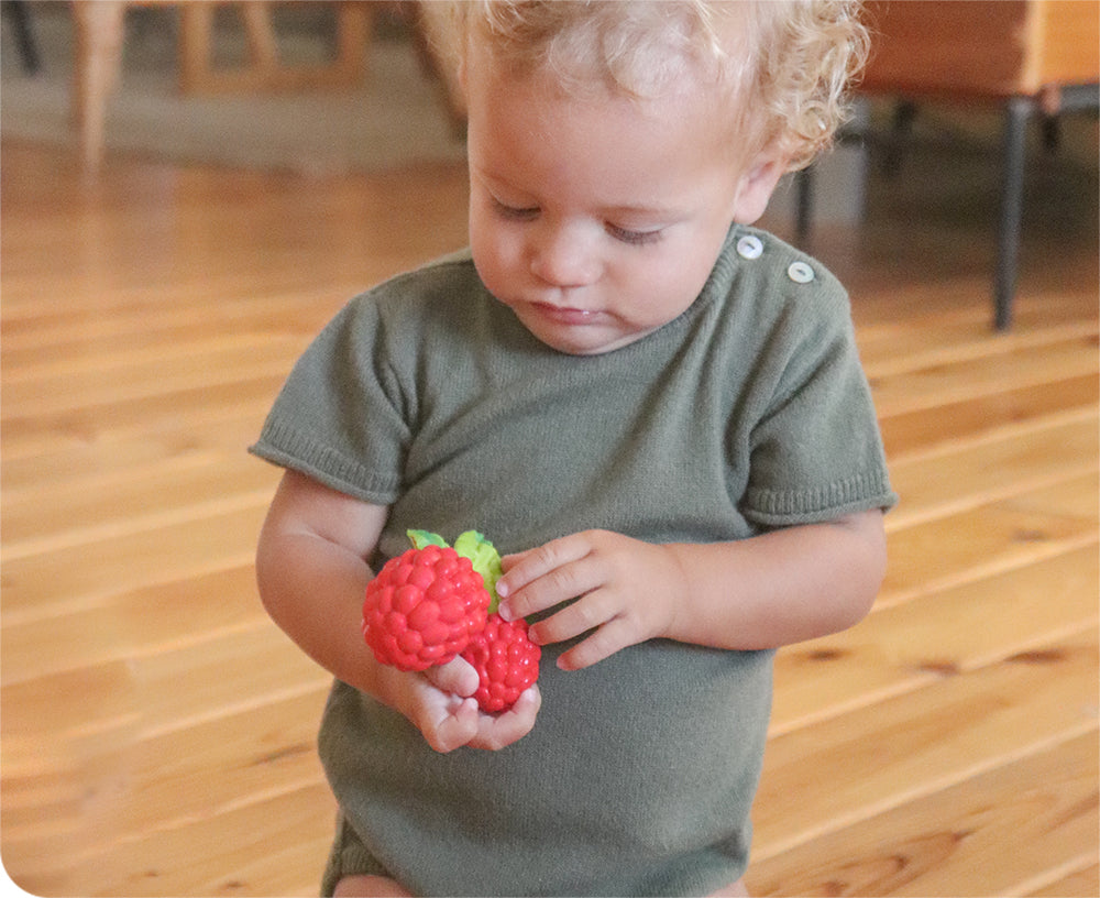 Oli & Carol Valery The Raspberry Natural Rubber Teether – The Mom Store