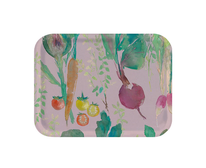 Vegetable Patch Small Tray in Rosehip by Bluebellgray