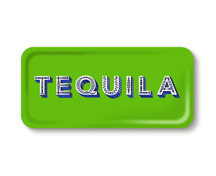 Word Rectangular Tray - Tequila - by Jamida